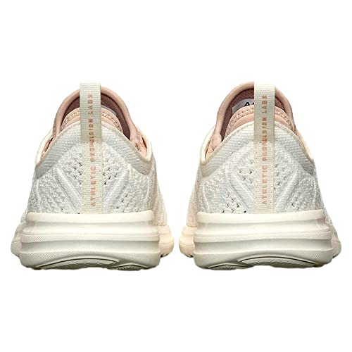 APL Athletic Propulsion Labs Women's Techloom Phantom Shoe, Ivory/Rose Dust, 72