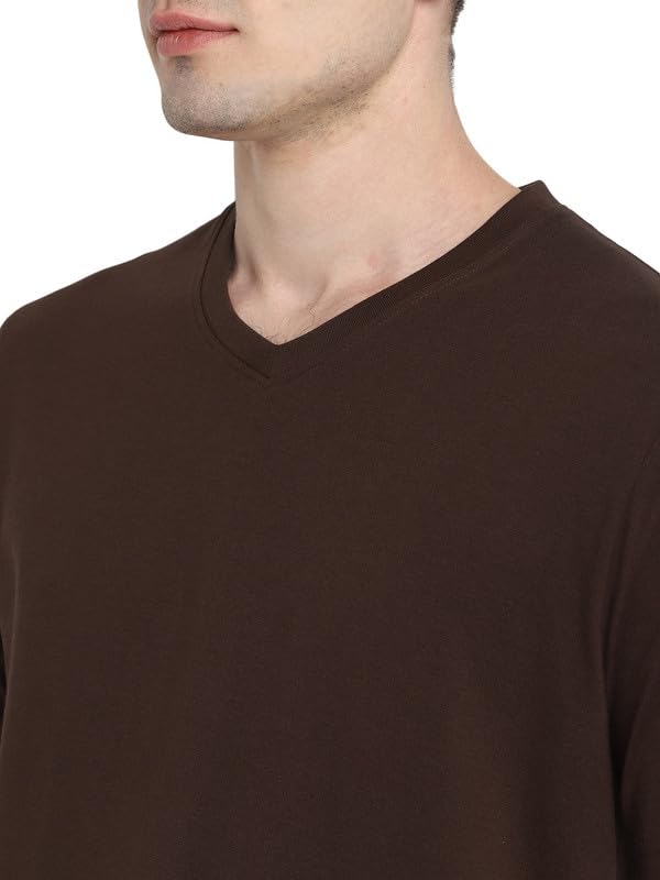 Image of Aventura Outfitters Men's V Neck 100% Cotton Regular Fit T-Shirt (Pack of 4)