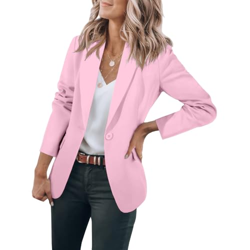 Womens Blazer Business Casual Dressy Long Sleeve Jackets Open Front Work Office Dressy Suit Jackets Summer Cardigan