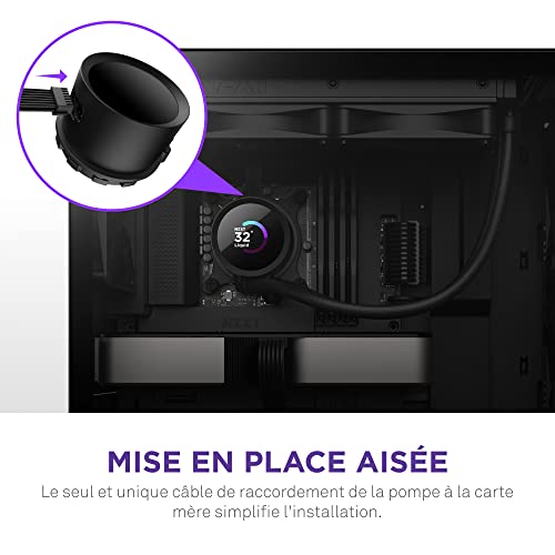 Image of NZXT Kraken 360 - RL-KN360-B1-360mm AIO CPU Liquid Cooler - Customizable 1.54 inch Square LCD Display for Images, Performance Metrics and More - High-Performance Pump - 3 x F120P Fans - Black