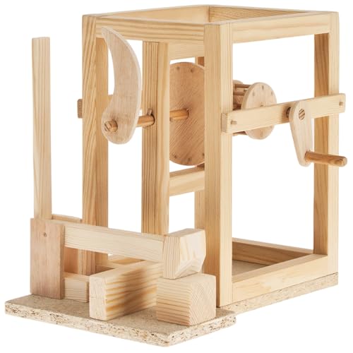 matches21 HOME & HOBBY Hammerwerk Mechanismus DIY Holz Bastelset für Kinder ab 12 Jahren nach Leonardo da Vinci