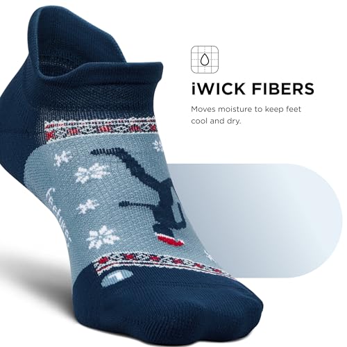 Image of Feetures Elite Light Cushion No Show Tab Sock Wave