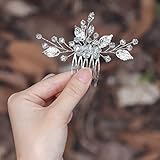 【Fácil de llevar】 Los accesorios para el cabello de boda de cristal están hechos a mano y son muy resistentes, por lo que no tiene que preocuparse por romperlos fácilmente y es fácil de transportar y versátil. Es fácil de llevar y versátil, serás la novia más guapa cuando lo lleves.