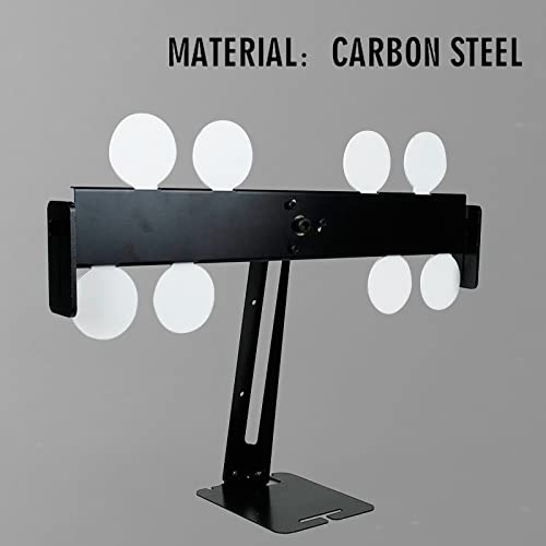 Atflbox Resetting And Rotate The Metal Shooting Target Stand With 8 Steel Plates For Pistol Airsoft Bb Guns(Balance) #TOP1