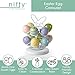 Nifty Easter Egg Carousel - White Powder Coat Finish, Spins 360-Degrees, Kitchen Centerpiece Display Stand, Decorative Egg Holder, Lazy Susan Platform