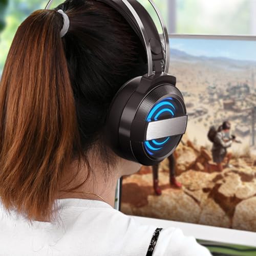 Casque de jeu avec micro pour PC SOIMISS audio réduction bruit noir - 4