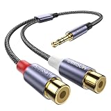 cable rca hembra a hdmi CALIDAD DE SONIDO EXCELENTE: Diseño de alta fidelidad con transmisión estéreo de doble canal, sonido puro y sin interferencias, transmisión suave para una experiencia auditiva nítida