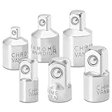 Gentpovth Kraft-Stecknuss-Adapter, 6 Stück Adapter Satz Stecknussadapter Set, für Ratschen 1/2auf 1/4, 1/2 auf 3/8, 3/8 auf 1/2, 3/8 auf 1/4, 1/4 auf 3/8, 1/4 auf 1/2, für Steckschlüsseln Nuss