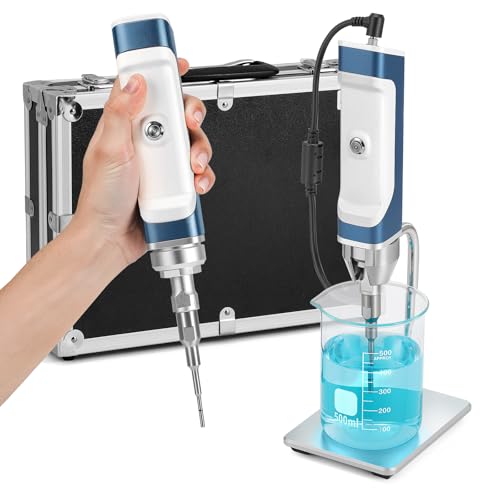 CGOLDENWALL Ultrasonic Homogenizer Handheld Portable Sonicator Processor Cell Disruptor Mixer with Stand (3mm Probe, 0.1-30mL, 150W)