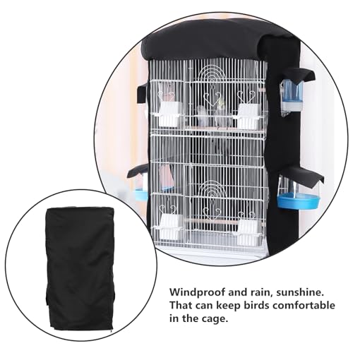Image of Bird Cage Cover Light Blocking Protector for Parrots Breathable High-Grade Windproof and Rainproof for Indoor Use