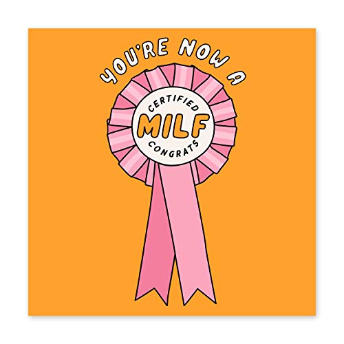 Central 23 Mom To Be Card - New Mom Mothers Day Card - Gifts For Women- 'Certified Milf' - For Expecting Mother - Pregnancy Gifts For New Mom - Funny New Baby Card - Comes With Fun Stickers #TOP1