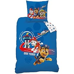 Pat' Patrouille Juego de Funda nórdica de 2 Piezas, 140 x 200 + Funda de Almohada de 63 x 63 cm, 100% algodón