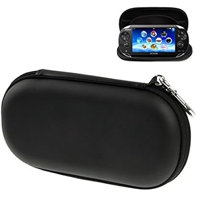 Digicharge Black Hard Case Cover for Sony PS VITA Slim PCH-2000 PSV 2000 Games Console Protective Carry Case with Accessory Storage