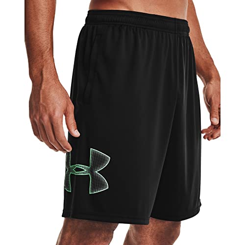 Image of Under Armour Men's Tech Graphic 10 inch Shorts, Black (006) /Matcha Green, XX-Large