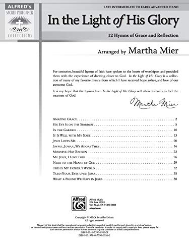 In the Light of His Glory: 12 Hymns of Grace and Reflection