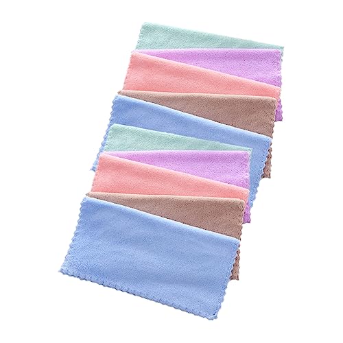 Healvian マイクロファイバー メイク落としクロス 10個セット 25x25cm 柔軟素材 フェイスタオル レディース 女性用 自宅 旅行用 フェイスメイク落としクロス 色指定不可