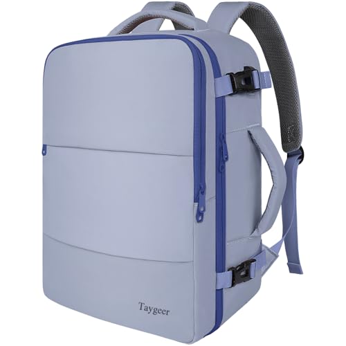 Taygeer 35L Travel Backpack with USB & Shoe Compartment