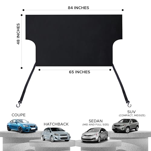 Image of EcoNour Windshield Cover for Ice and Snow | Easy-Install with Adjustable Hooks & Storage Bag | Ice & Snow Protection | Anti-Theft Windshield Covers