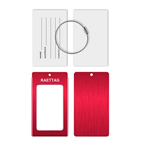 Luggage Tags, Llfsd Raettag Metal Suitcase Tags Travel Bag Id Identifier Luggage Tag (Red 6-Pack) #TOP1