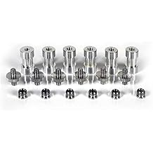 6 Sets of Light Stand Spigot Adapters, Screw Adapters & Thread Converter Rings