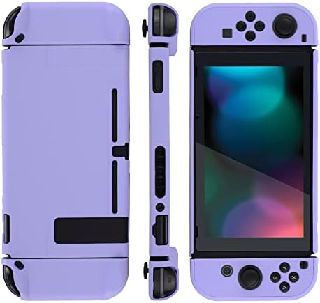 eXtremeRate PlayVital Cover for Nintendo Switch, Protective Case Protector for Switch - Shock-Absorbent Anti-Scratch Dockable Easy to Install Durable Hard Shell, Light Violet (NOT for Switch 2) - 5