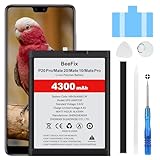Beefix Batería compatible con Huawei P20 Pro/Mate 20/Mate 10/Mate 10 Pro (HB436486ECW),batería de repuesto de polímero de litio de alta capacidad de 4300 mAh con kit de reparación