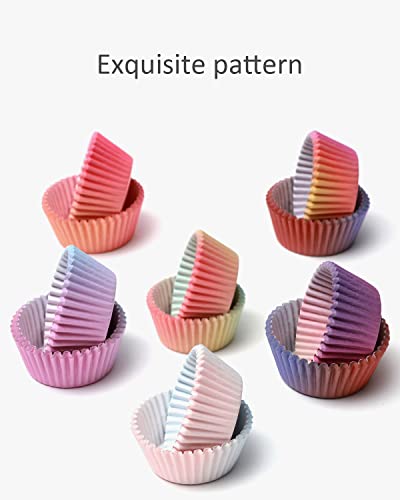 Cupcake Liners Cupcake Cups 300-Count Food Grade Gradint Design Cupcake Papers Baking Cups Cupcake Wrappers Qiqee #TOP2