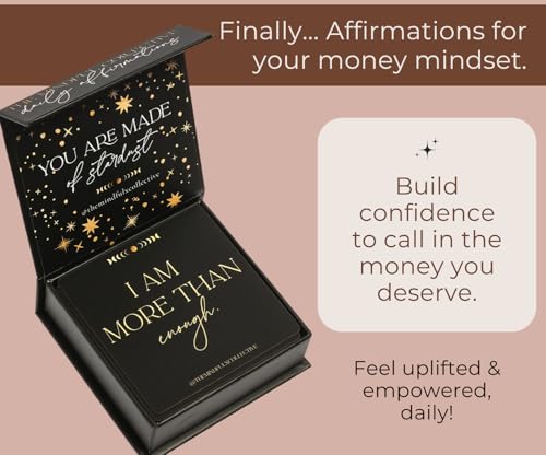 THE MINDFUL COLLECTIVE Positive Affirmation Cards for Women - 50 Daily Affirmations for Women. Motivational Mindfulness Cards, Inspirational Self Care Spiritual Gifts for Astrology, Zodiac