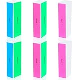 Lot de 6 polissoirs à ongles multicolores, 4 surfaces polies, bloc de lime à ongles pour limer, polir et lisser les ongles, y compris le lit de l'ongle et les bords des ongles