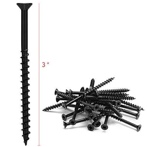 KS Hardware Oil Rubbed Bronze Wood Screws #9 X 3 Inch, Pack of 24