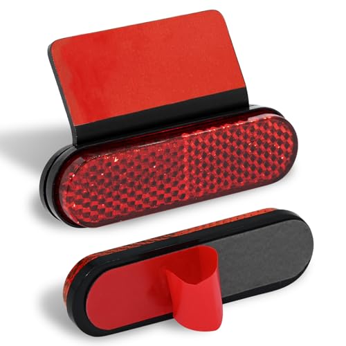 polarmotor catadióptrico para matrícula de moto homologado E4 catadrioptico 70 × 20 × 8 mm, Incluye placa de montaje de aleación de aluminio,Reflector para motocicleta 2 unidades