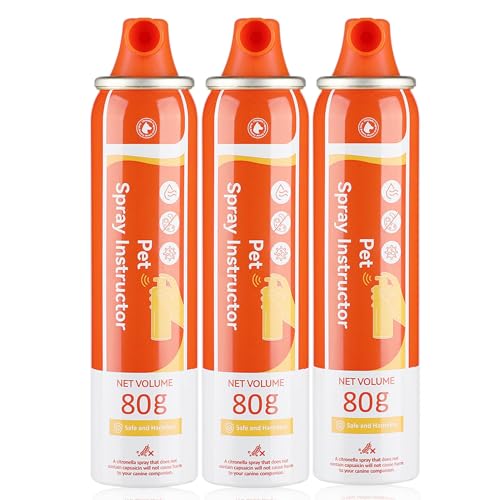 ANSJDH Spray Corrector Dog 80ml 3 Pack Spray Dog Trainer, Corrector Spray for Dog to Stops Barking,...