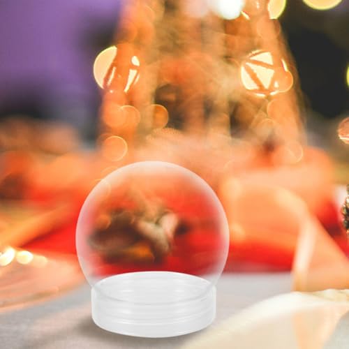 DOITOOL 24 Pack Snow Globes with Screw Off, 3.4 X 3 inch DIY Clear Water Globes Plastic Empty Jar Fillable Cookies Candy Jar for DIY Crafts, Christmas Home Decorations, 270ml by DOITOOL - Used condition - Image 8