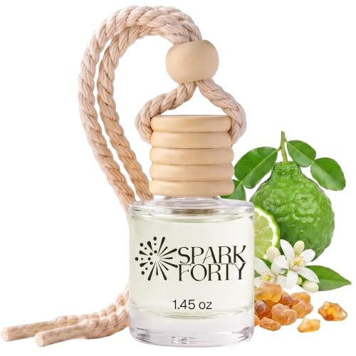Image of Spring Car Air Freshener Hanging | Car Perfume, 0.27 fl oz (8 ml) | 30-Day Luxury Glass Diffuser | Bergamot, Florals & Amber Musk | Long-Lasting Spring Scent