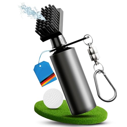 Imagen de SINZONeu Limpiador de Palos de Golf Spray de Agua y Clip Cepillo Portátil con Cerdas Nylon y Rascador Regalo de Golf Ideal para Hombres