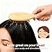 AYCBNB Bamboo Hair Brush for Hair Growth, Detangler Hairbrush with Natural Bamboo Bristles, Wooden Paddle Brush for Scalp Massage, All Hair Types, for Women, Men, and Kids