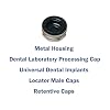 Locator Universal Overdenture Retention Male Caps Metal Housing Kit