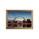 Sunset Canvas Wall Art Home Paintings St Louis Skyline At Sunset Canvas Print For Bedroom Decor Modern Kitchen Office Decor 12x16 Inch