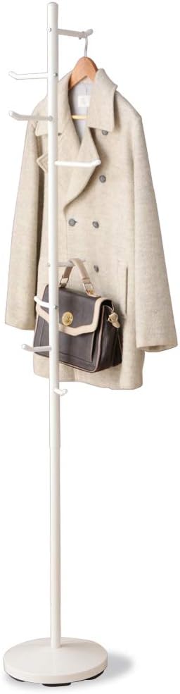 Iris Plaza CW7303-AF Pole Hanger, Clothes Storage, Height 69.8 inches (175.5 cm), Width 12.8 inches (32.5 cm), White, Includes 8 Poles with Adjustable Height and Position, Fall Resistant