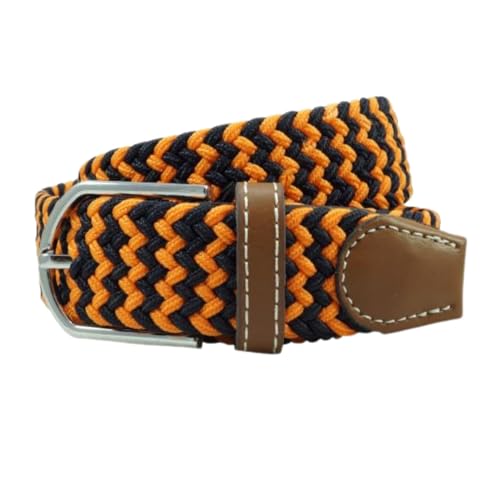 Image of The Tie Hub Unisex Stretchable Woven Fabric Belt | Adjustable, Hole-Free Design | Fits Up to 40 Inches Waist