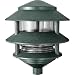 RAB Lighting LL322VG Incandescent 3 Tier Lawn Light, A-19 Type, 75W Power, 1220 Lumens, 120VAC, Verde Green