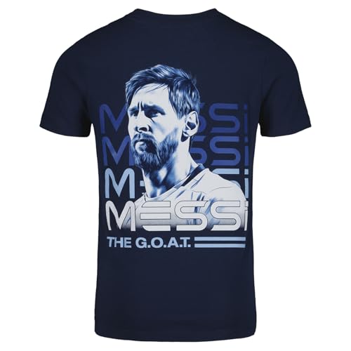 Image of Messi Boys' Lifestyle Short Sleeve T-Shirt, Slim-fit Graphic Tee, Cotton Blend Fabric
