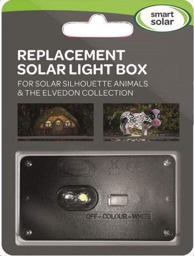 Replacement solar light box for solar silhouette animals