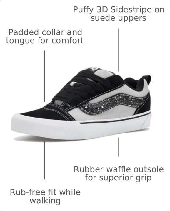 Image of Vans Unisex Adult Knu Skool Shoe - '90s Retro Puffy Low-Top Fashion Sneakers for Men & Women