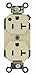 Leviton 8300-PLI 20-Amp, 125 Volt, Duplex Receptacle, Hospital Grade, Straight Blade, Self Grounding, Power Indication, Ivory