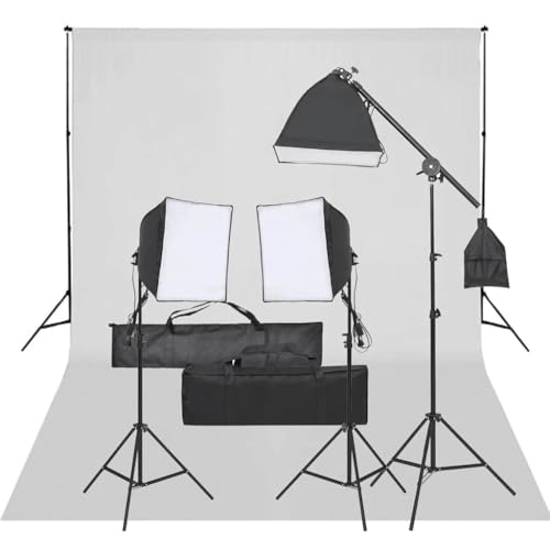 Kit studio photo LED avec grand fond coton pour réussir vos vidéos