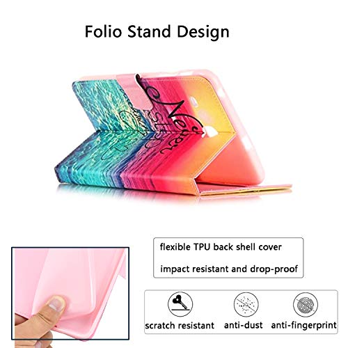 Uucovers Galaxy Tab E 8.0 Case Slim Stand Soft Tpu Flip Case Wallet Cover With Card Slots For Samsung Galaxy Tab E 8.0 Sm-T377 4G Lte Verizon/Sm-T375 Tablet,Never Stop #TOP5