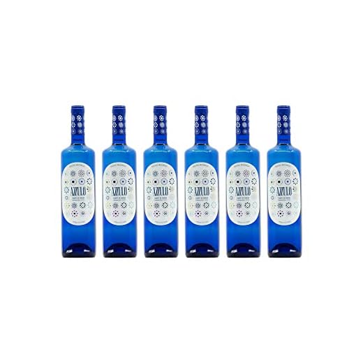 BODEGAS ARAGONESAS - AZZULO | Vino Blanco Semidulce Denominación de Origen Campo de Borja | Elaborado 50% Viura y 50% Chardonnay | Caja de 6 Botellas de 0,75L