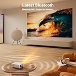 ARTSEA Portable Bluetooth Mini Projector - HD 1080P Supported Movie Projector for iPhone, Home Theater Video Projector Compatible with iOS/Android Phone/Tablet/Laptop/PC/TV Stick/Box/USB Drive/DVD - Image 3