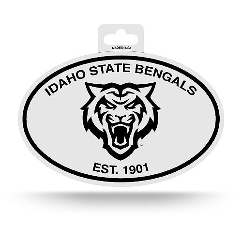 Rico Industries NCAA Idaho State Bengals Standard Oval Black and White Sticker